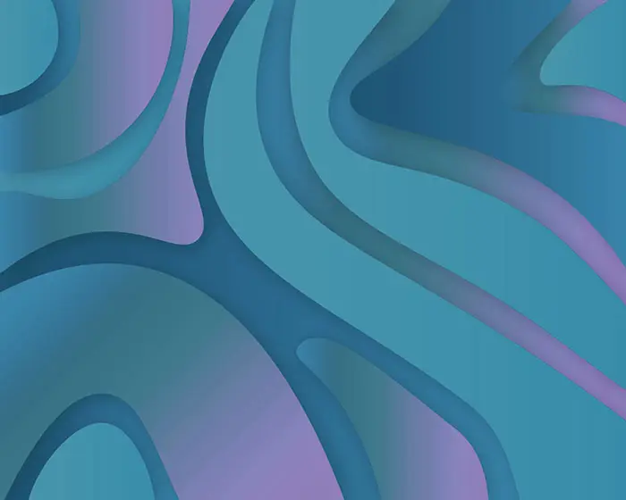 Illustration pattern formes arrondies bleu/rose